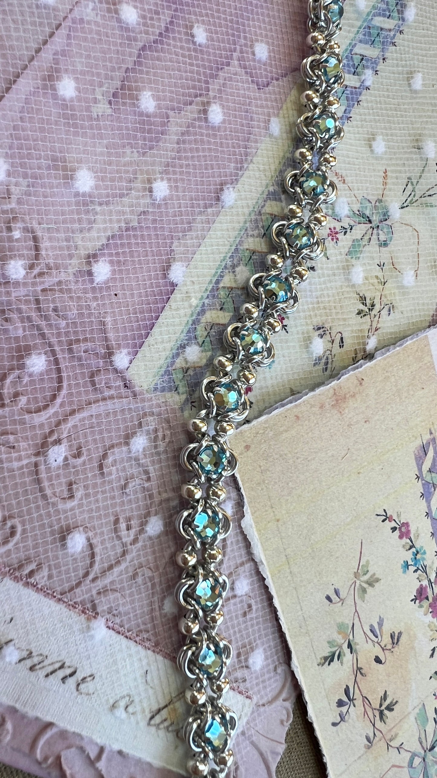 Reversible Rose Montee Beaded Bracelet PDF Tutorial & Video Class -no physical items included