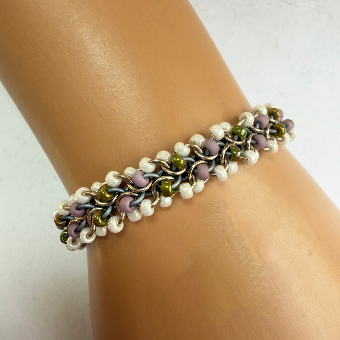 Unbalanced Bias Bead Chain Bracelet Kit with Video Class - Dried Flora