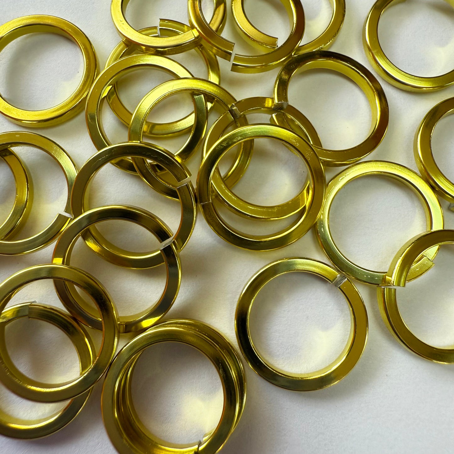 Jump Rings AA SQUARE 18g 3/8" (SWG) ID: 10mm - choose color - package of 50