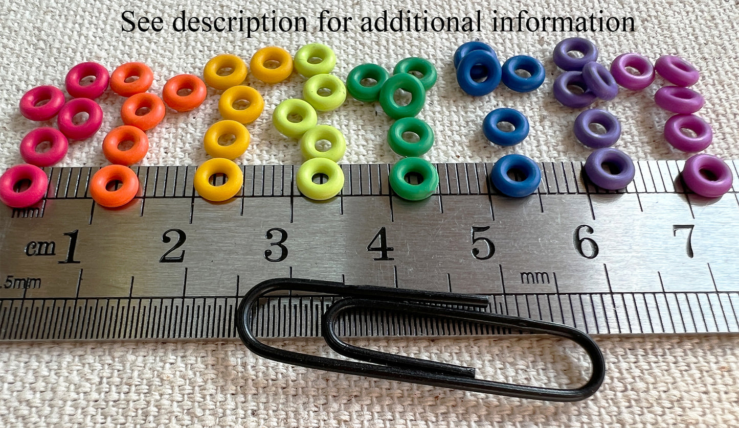 5mm O-Rings Hand Picked Rainbow Mix - Package of 40