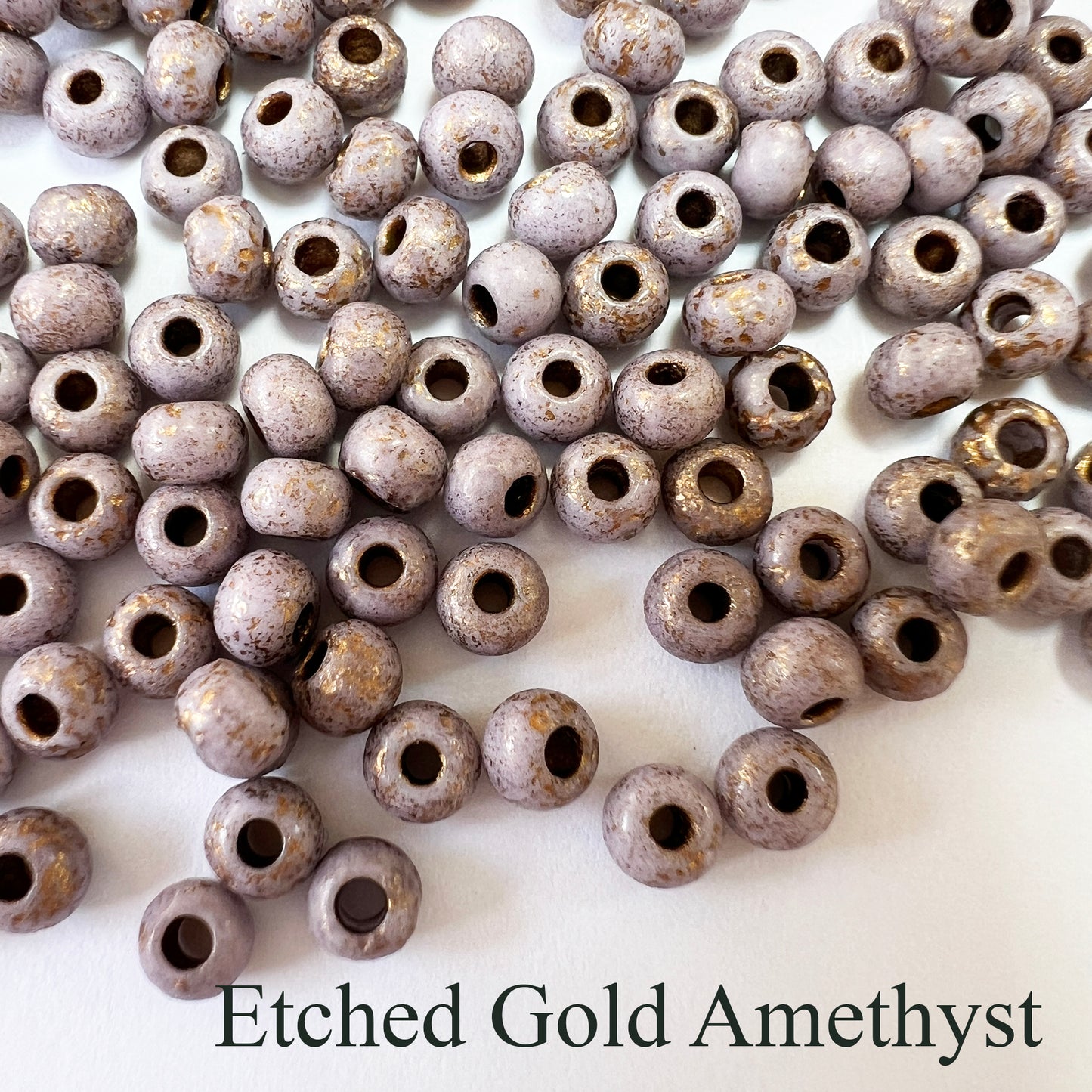 Etched Finish Czech Beads 6/0 choose color