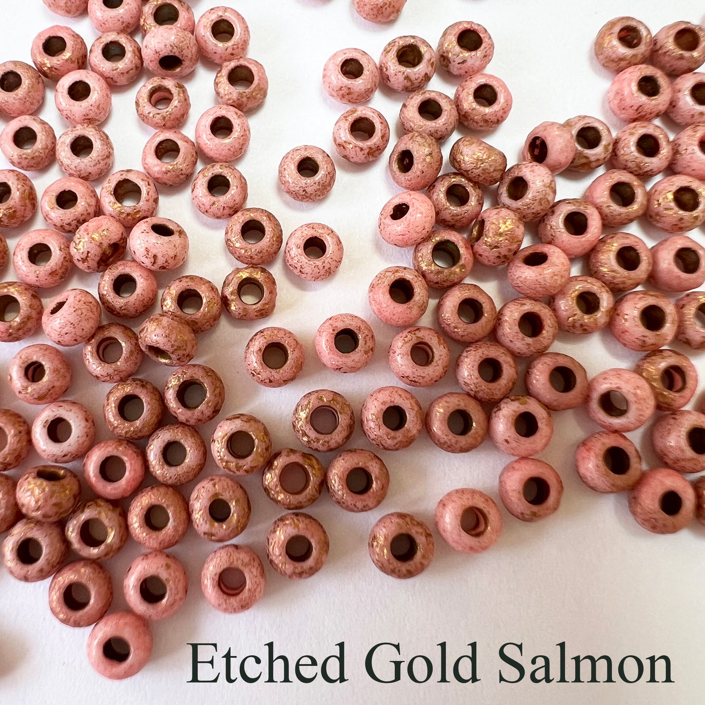 Etched Finish Czech Beads 6/0 choose color