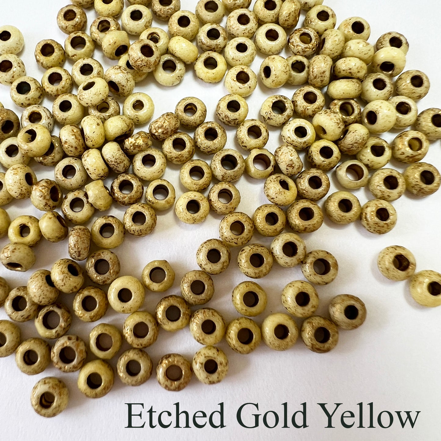 Etched Finish Czech Beads 6/0 choose color