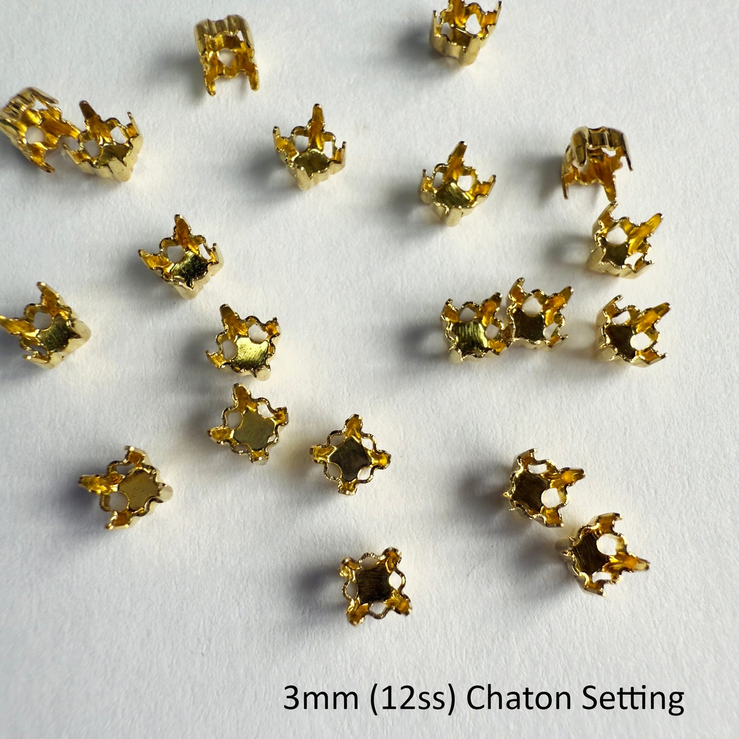 Chaton Montee Prong Setting 3mm (12ss) - 50 pieces - choose color