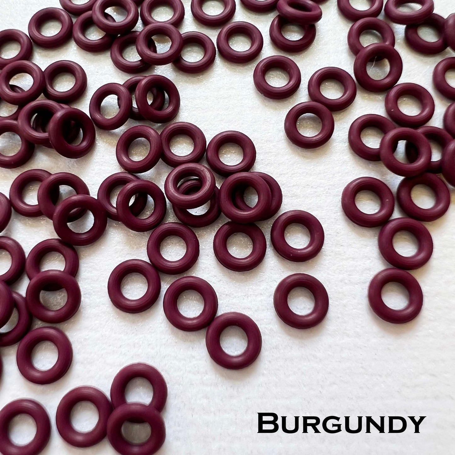 4mm Rubber O-Rings (ID: 2mm) - choose color