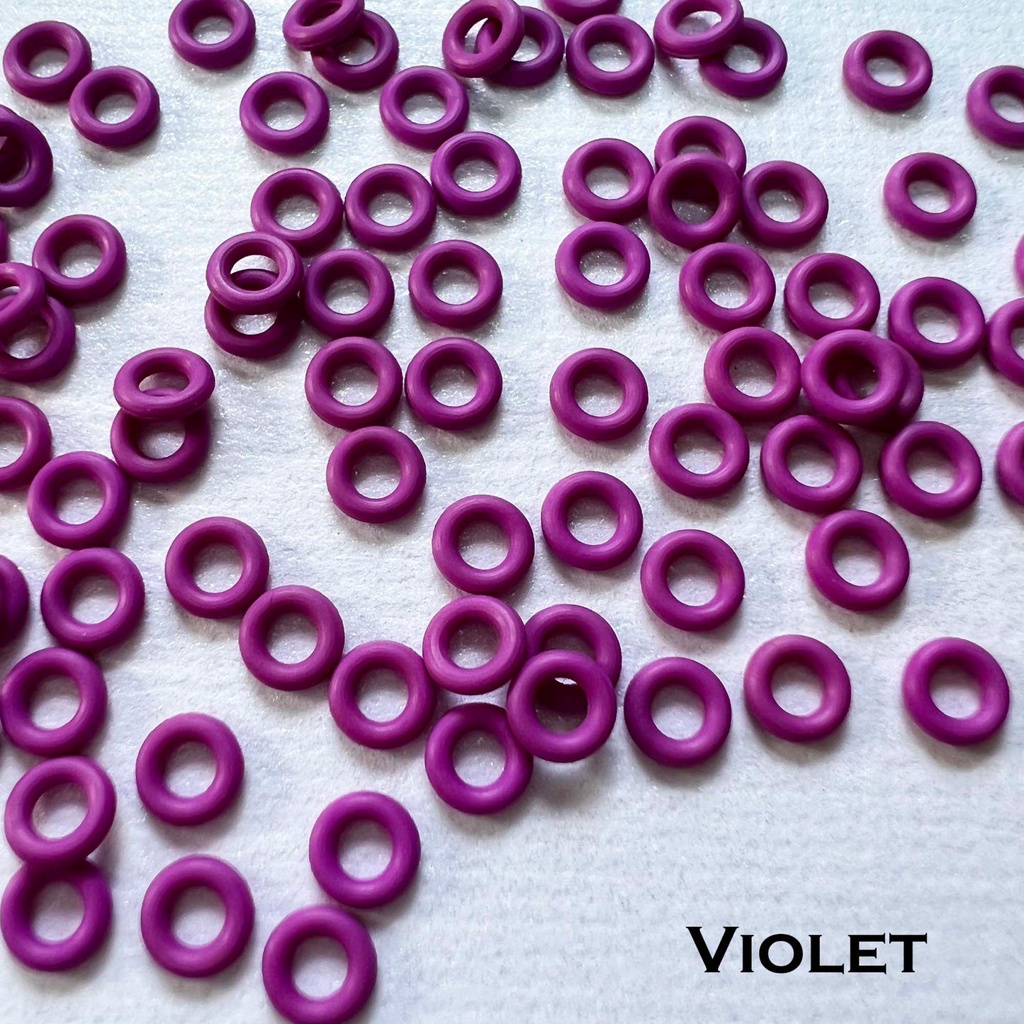 4mm Rubber O-Rings (ID: 2mm) - choose color