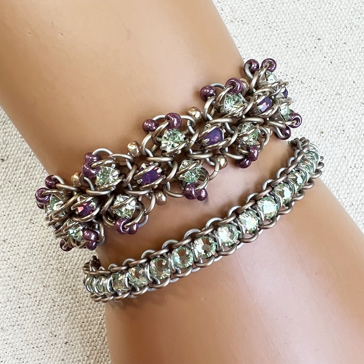 Rose Montee Tennis Bracelet Kit with Video Class - Dried Flora