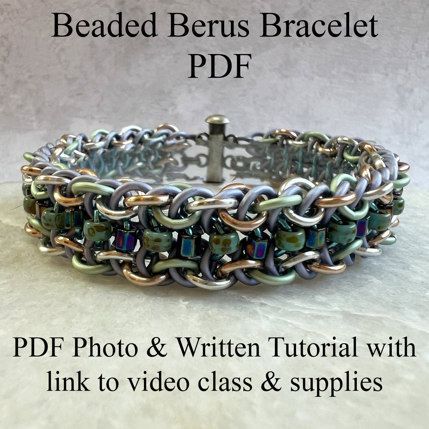 Beaded Berus Bracelet PDF Tutorial with Video Class - No Physical Items