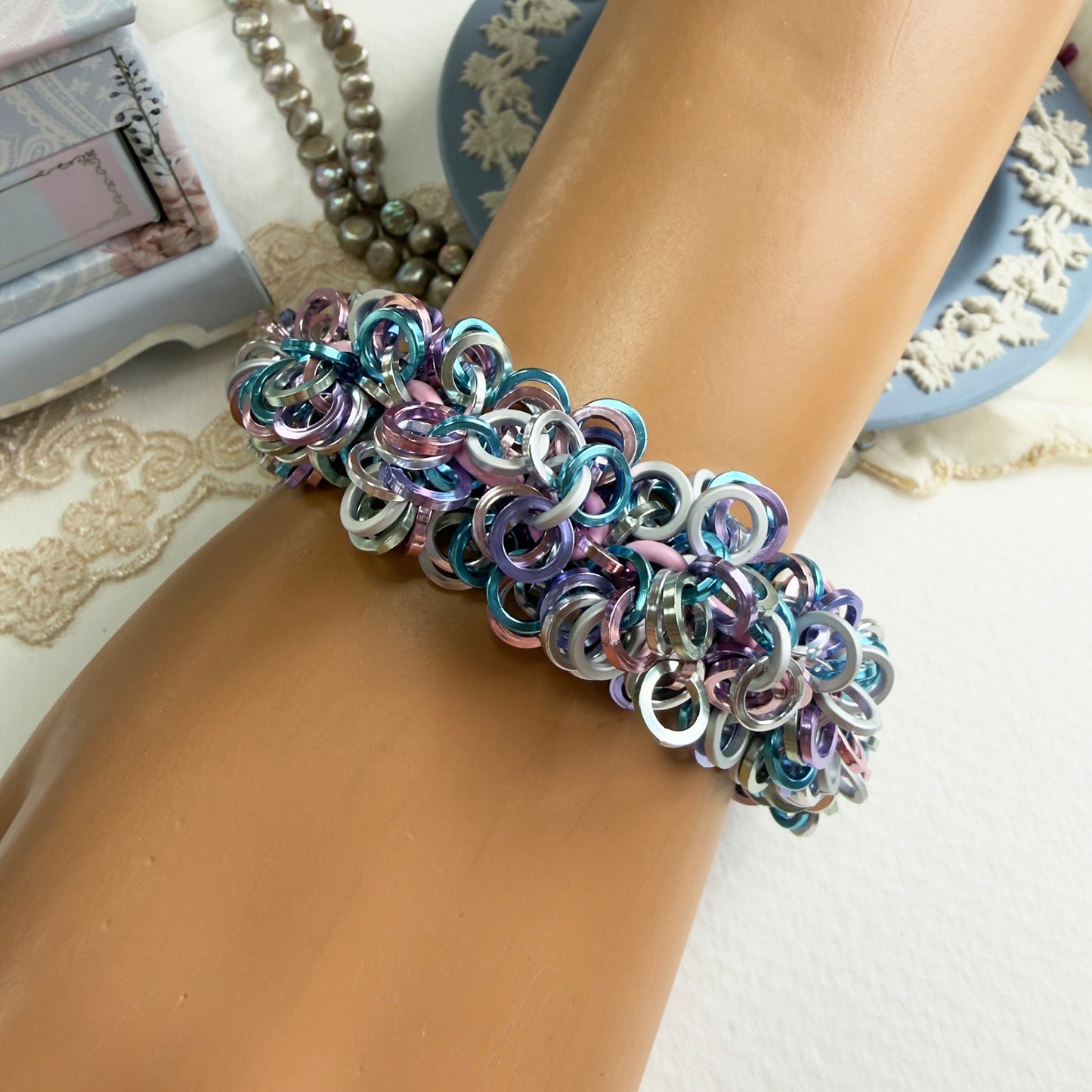 Cha Cha Stretch Bracelet Kit with Video Class - Iridescent Mermaid