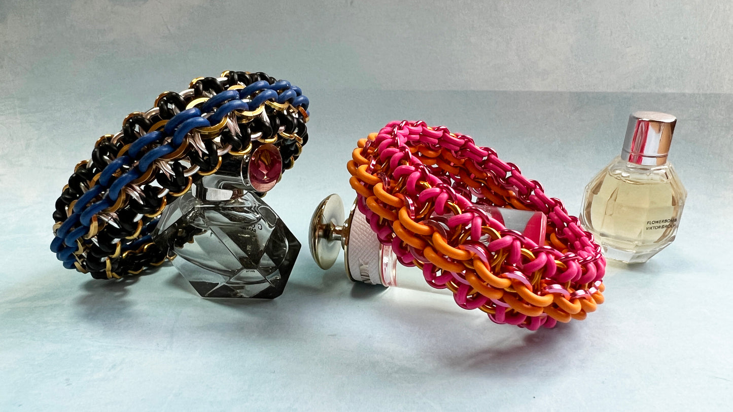 Chain Link Stretch Bracelet Kit with FREE Video - Celestial Blue, Black, Gold & Silver