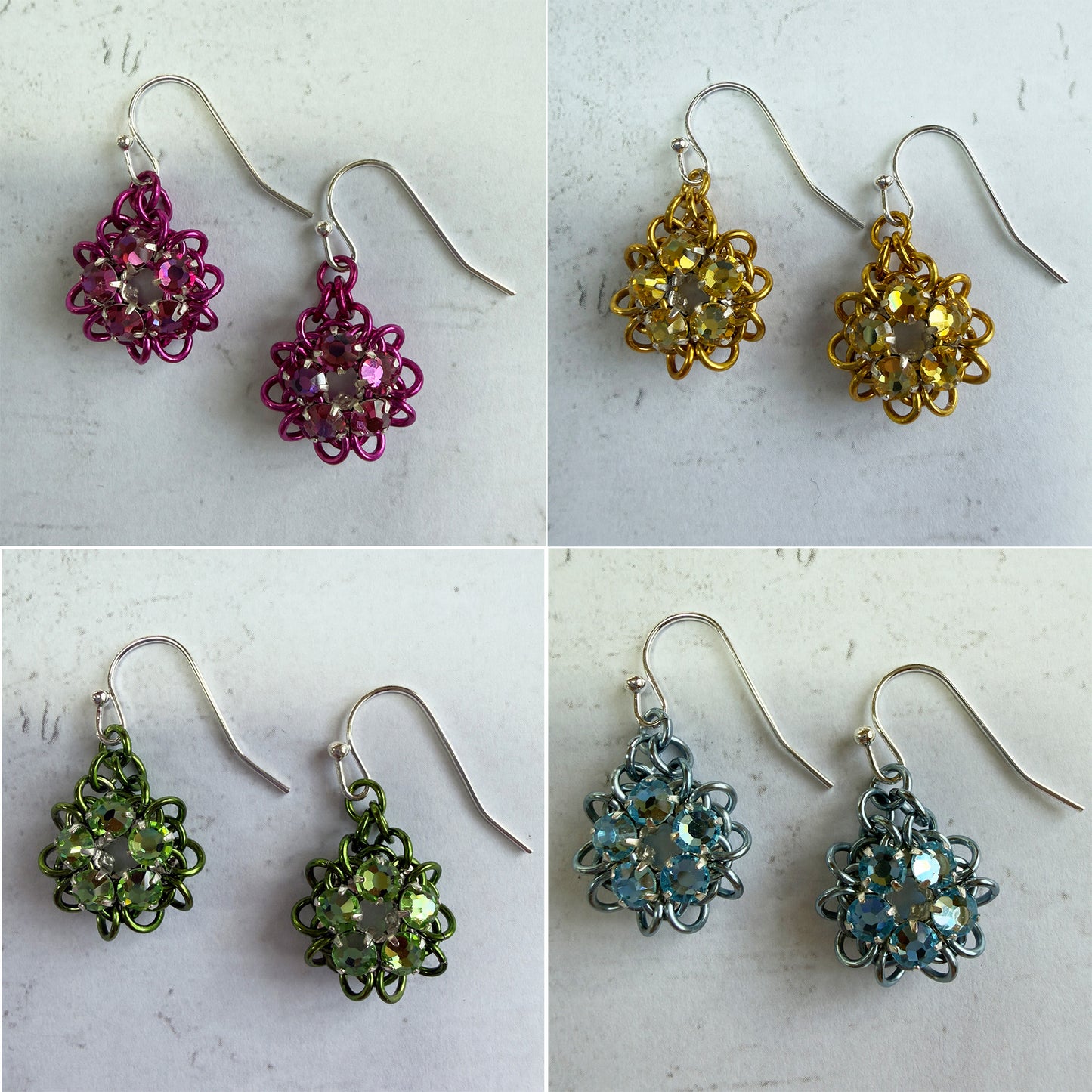 Rose Montee Colorburst Earrings Mini Kit with Video Class - choose color