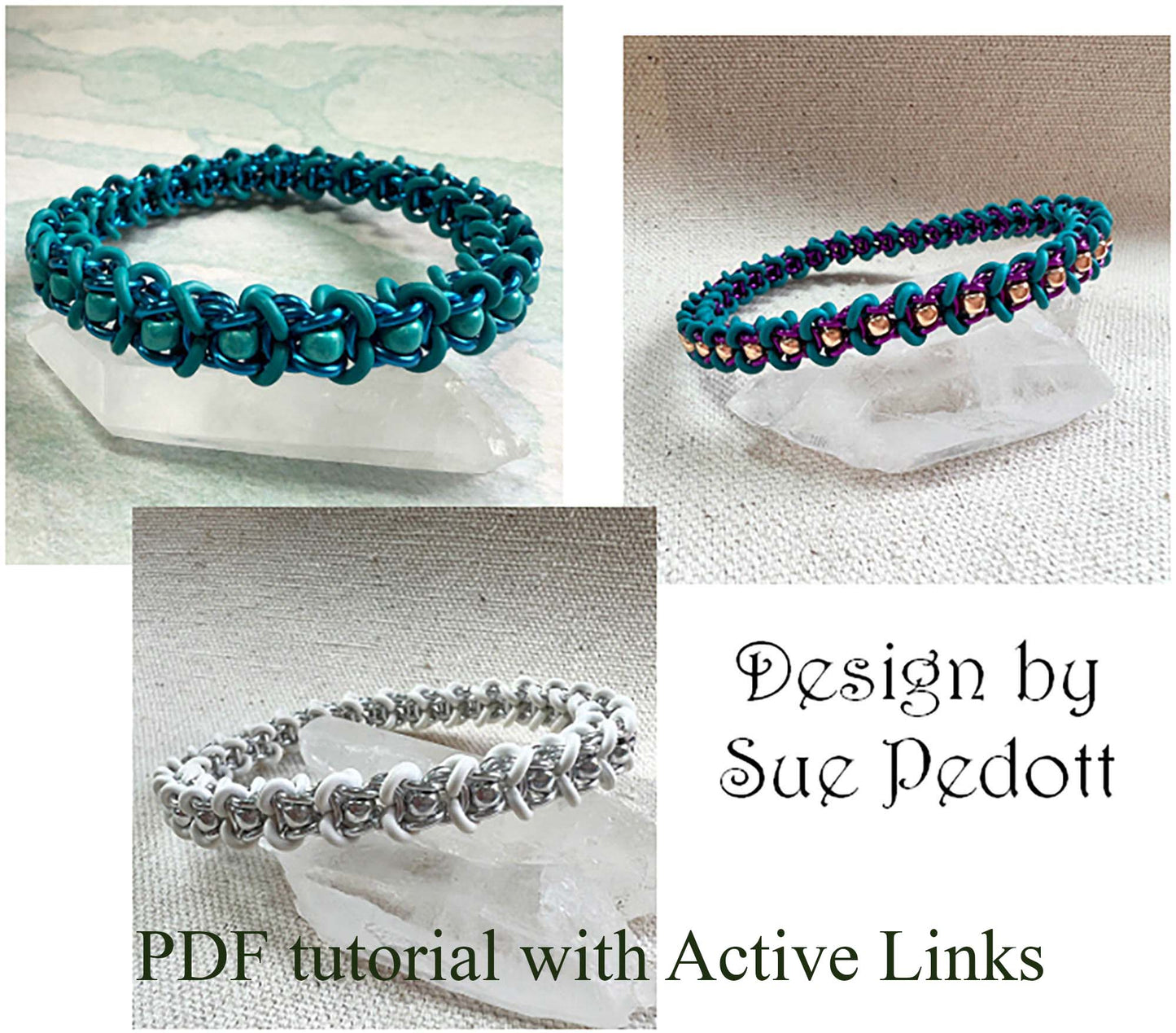 Coyote Beaded Stretch Bracelet PDF Tutorial with Video Class Links - 3 Sizes