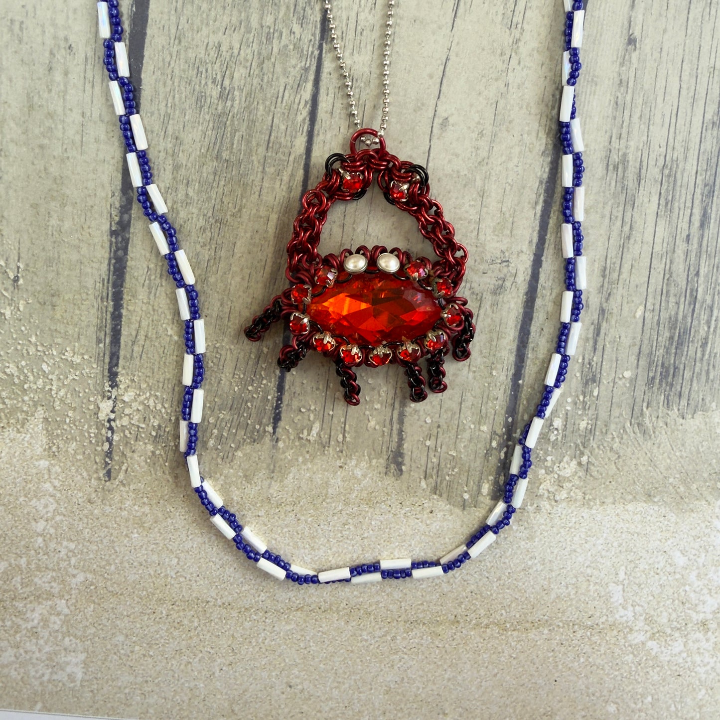 Crab Rhinestone Pendant/Charm Kit with Video Class - Red
