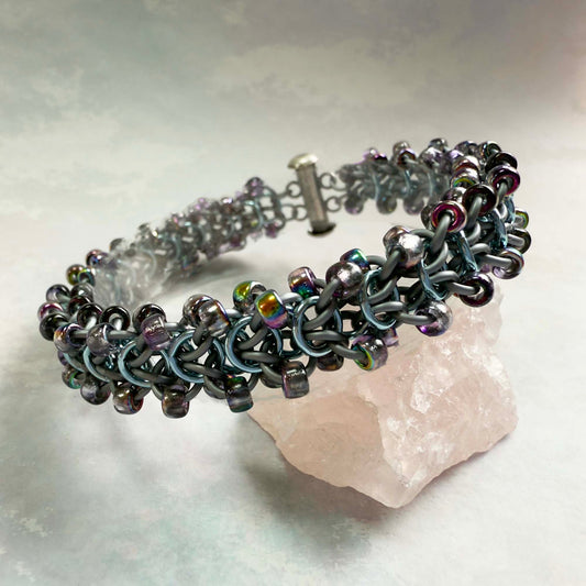 Elf Weave Beaded Bracelet Kit with Video Class - Iridescent Mermaid