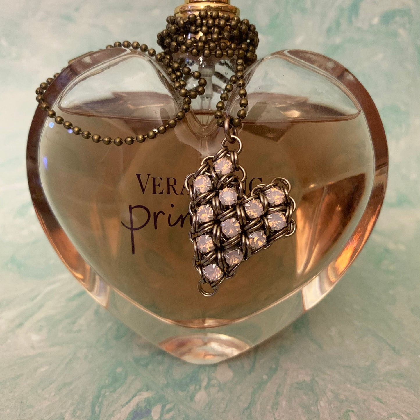 Rhinestone Heart 3D Pendant PDF Tutorial with Video Class