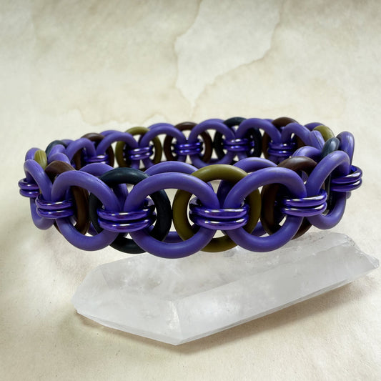Helm Weave Stretch Bracelet Kit with Free Video Class - Purple, Grape, Olive, Brown & Navy