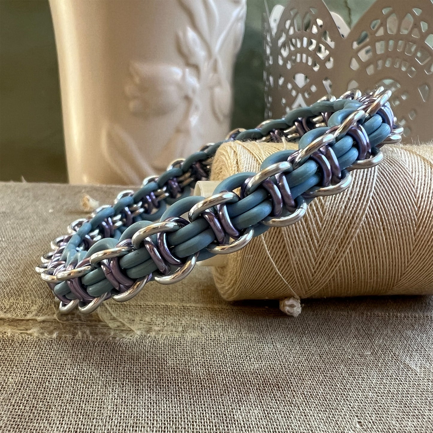 Hoodoo Stretch Bracelet Kit with FREE video - Powder Blue, Lavender & Silver