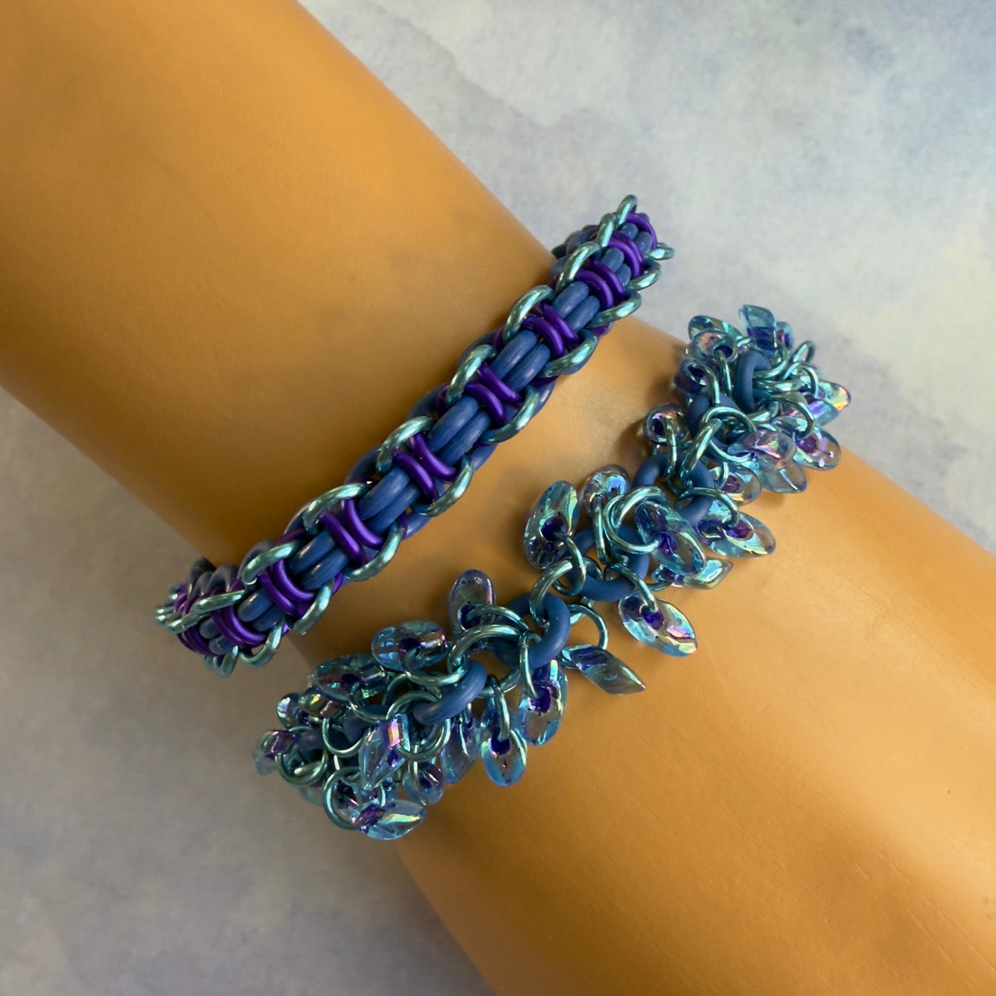 Hoodoo Stretch Bracelet Kit with Free Video - Celestial Blue, Matte Purple & Sky Blue