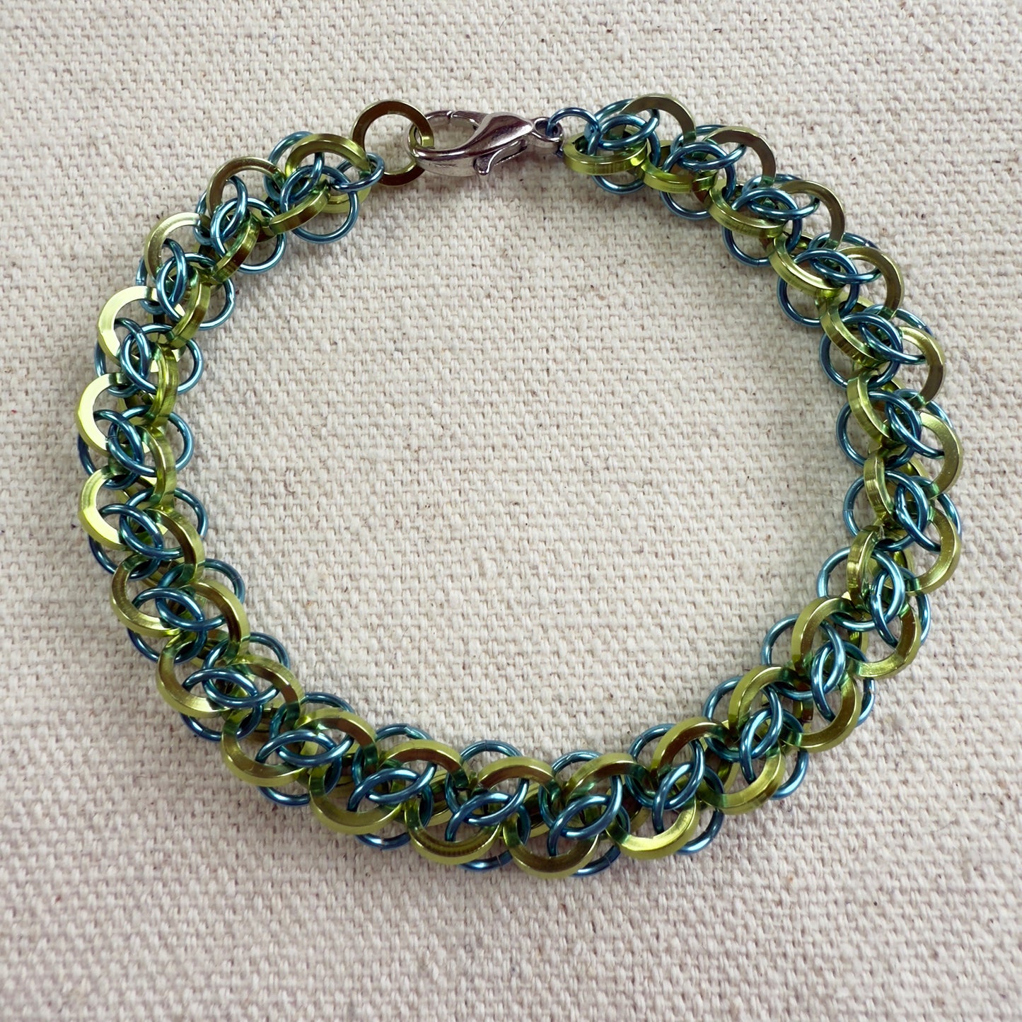 Not Again Bracelet 3/16" Kit with Free Video Class - Lemon Lime & Sky Blue