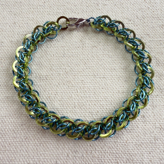 Not Again Bracelet 3/16" Kit with Free Video Class - Lemon Lime & Sky Blue
