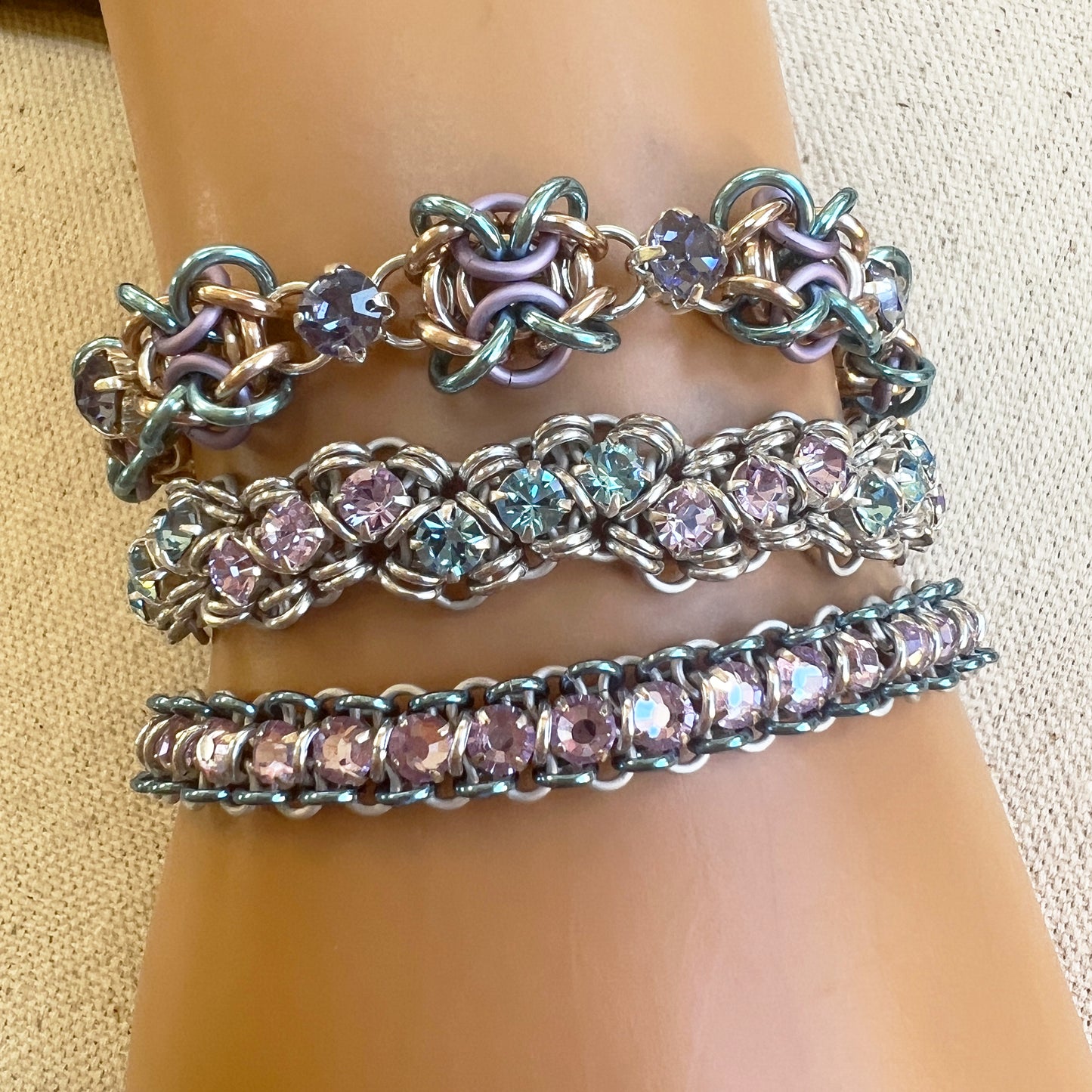 Orc Weave Rhinestone Bracelet Kit with Video Class Mermaid Colors