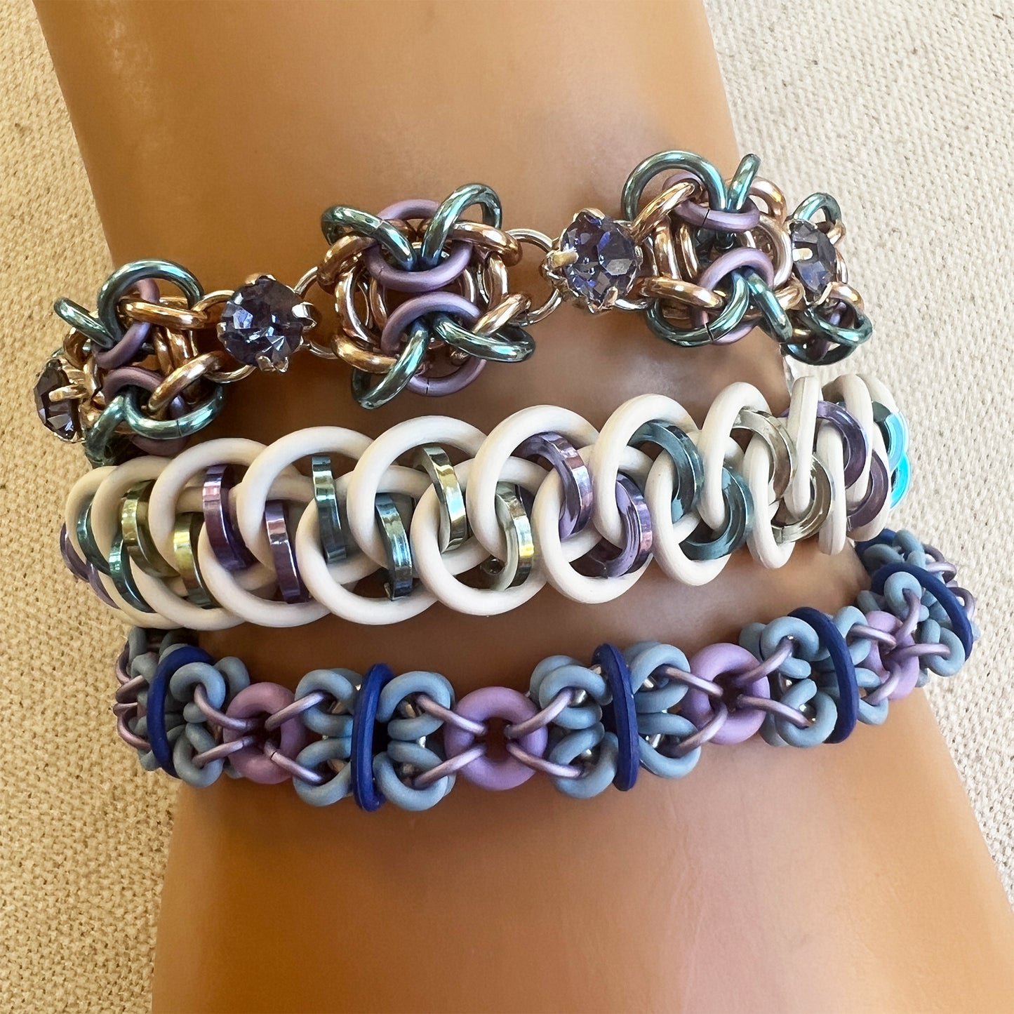 Orc Weave Rhinestone Bracelet Kit with Video Class Mermaid Colors