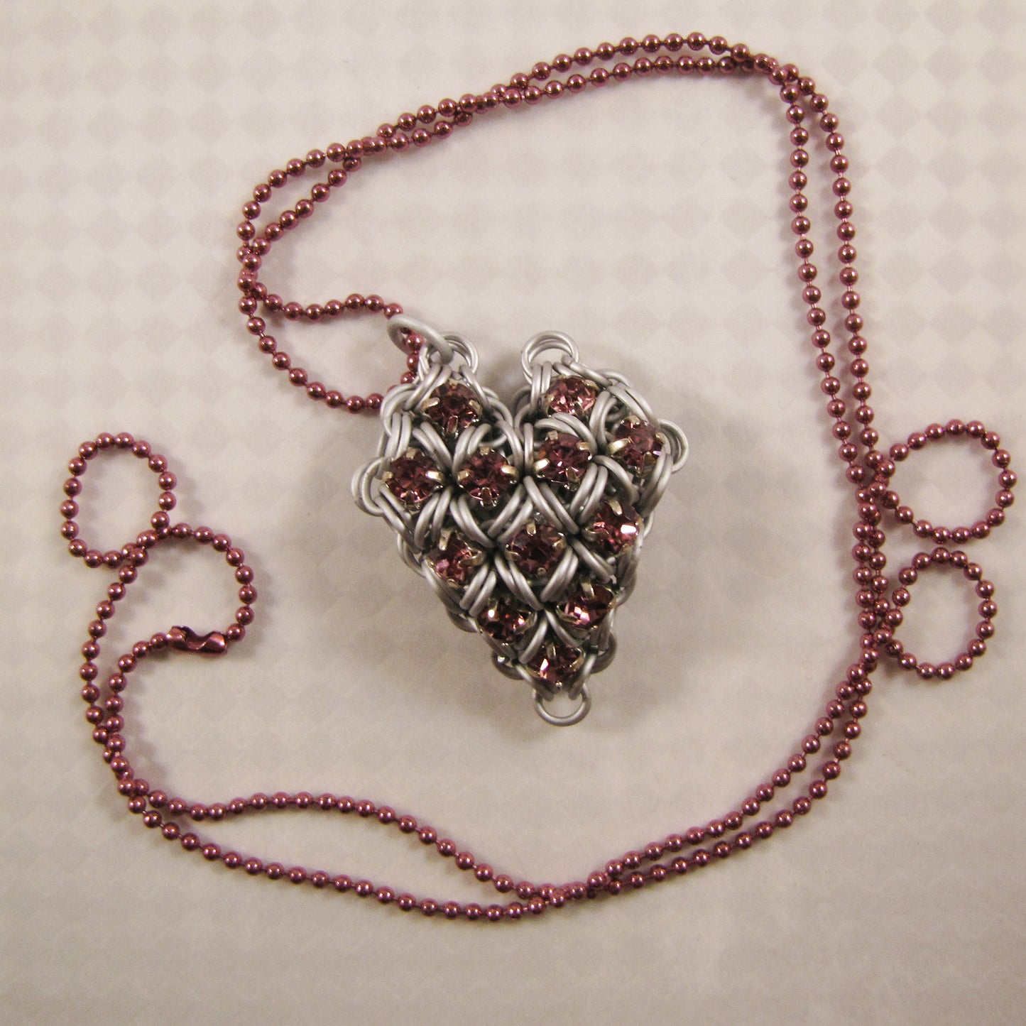 Rhinestone Heart 3D Pendant PDF Tutorial with Video Class