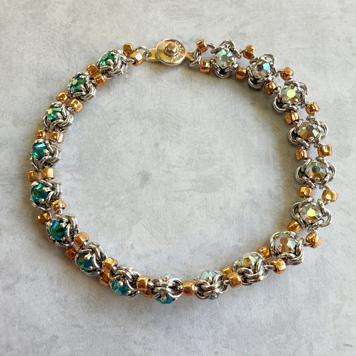 Reversible Rose Montee Beaded Bracelet Kit with Video Class - Set your own rhinestones