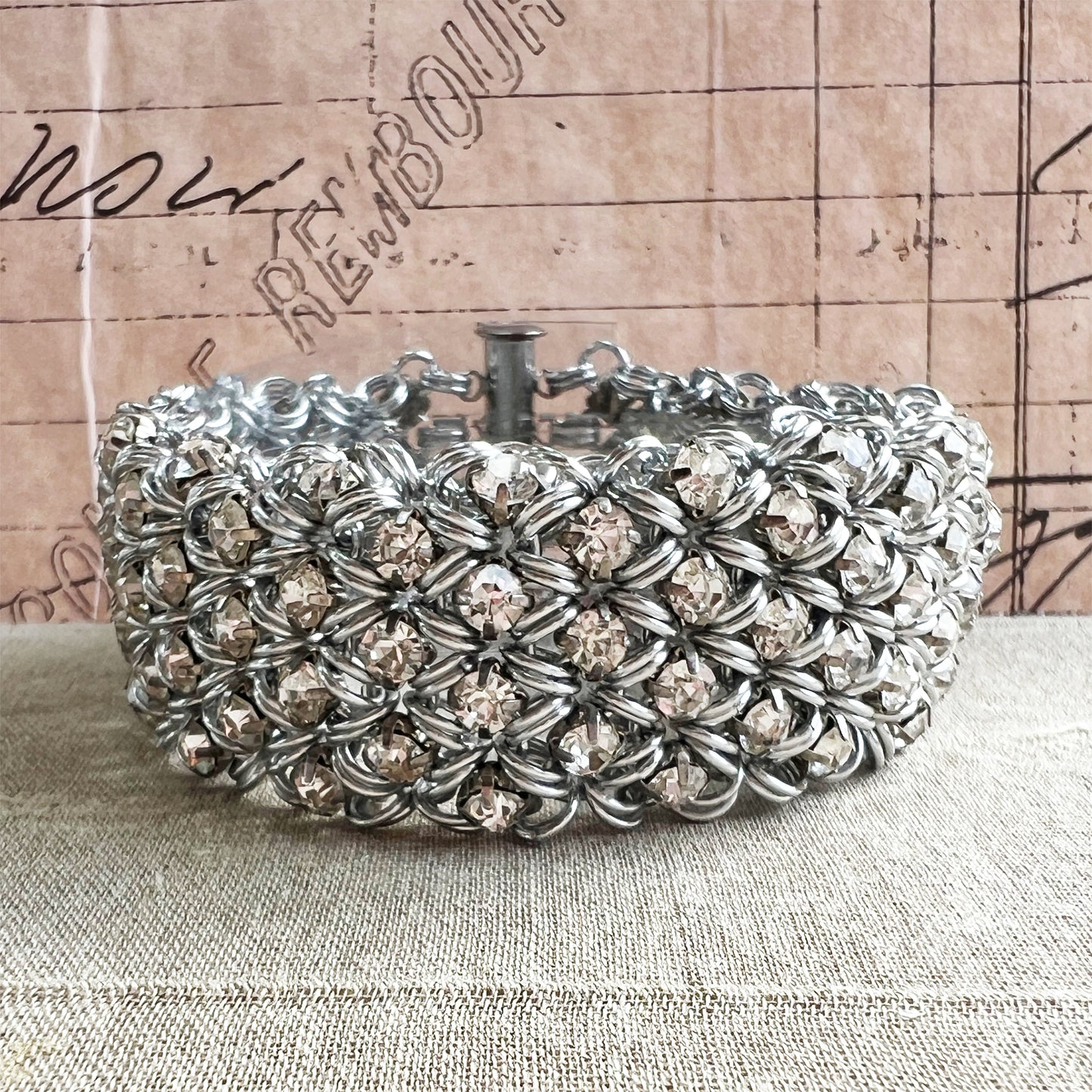 Rhinestone Cuff Bracelet Kit with Video Class- Silver & Crystal