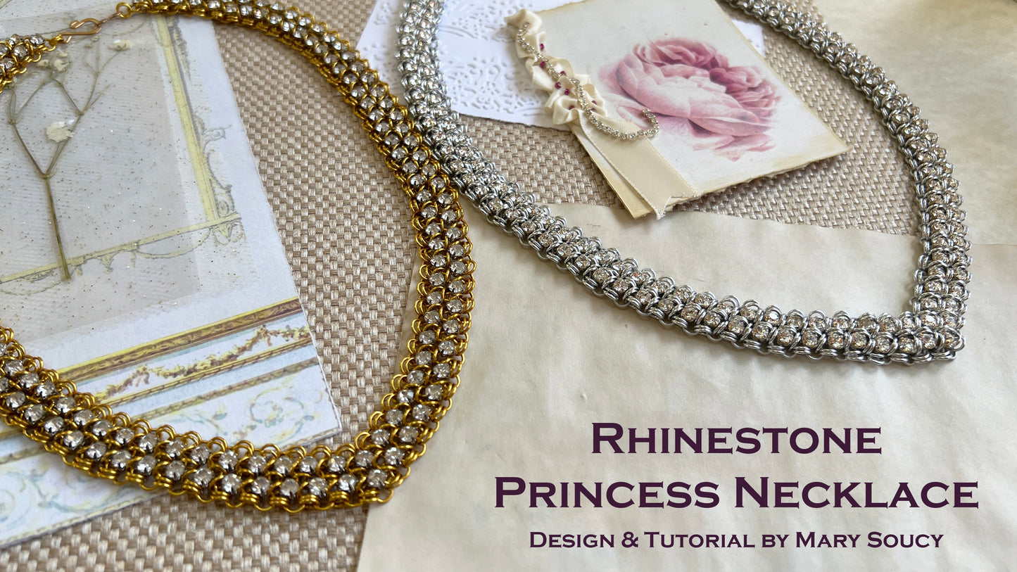 Rhinestone Princess Necklace PDF Tutorial & Video Class - NO PHYSICAL ITEMS INCLUDED (Copy)