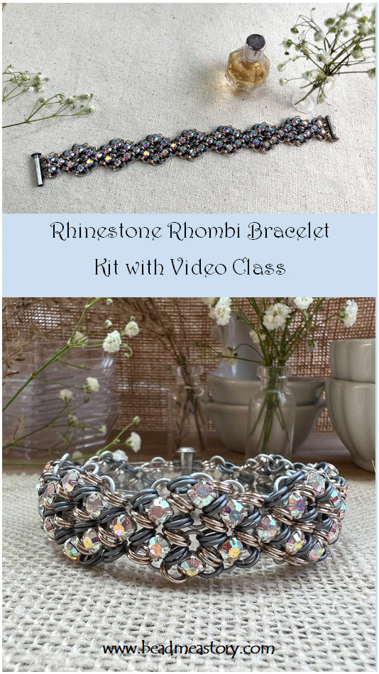 Rhinestone Rhombi Bracelet Kit with Video Class