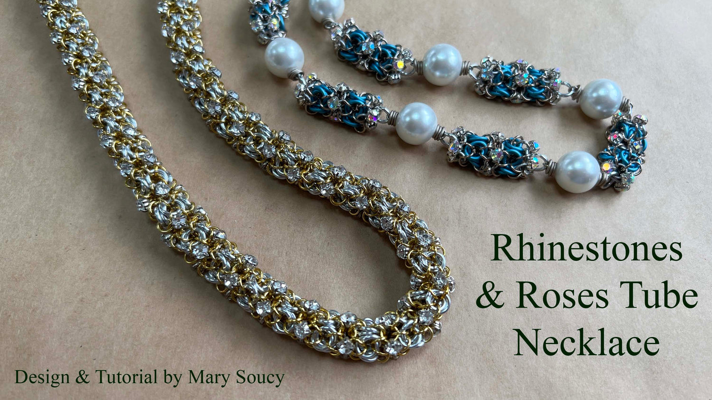 Rhinestones & Roses Necklace & Bracelet PDF Tutorial - contains active links NO PHYSCAL SUPPLIES INCLUDED