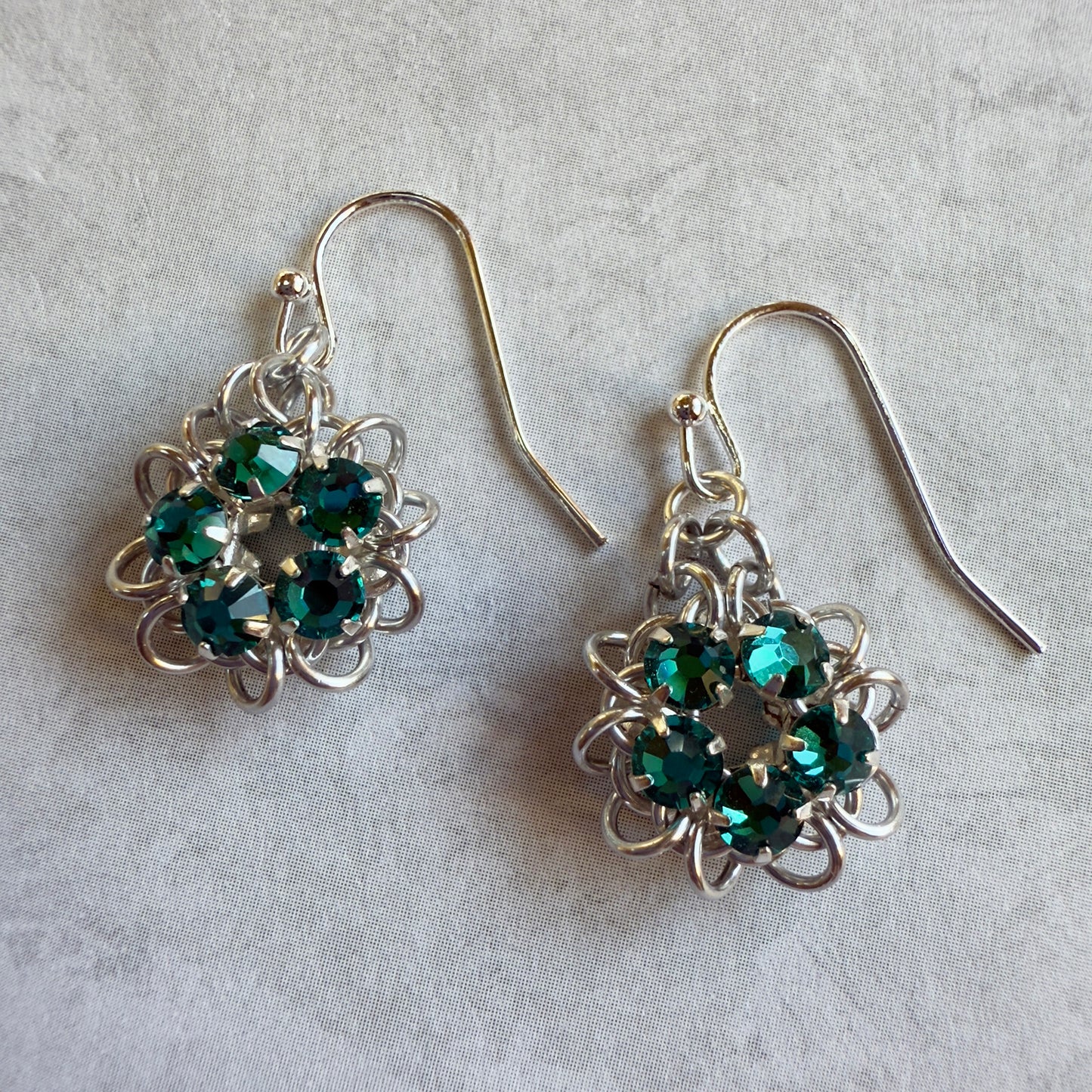 Rose Montee Starburst Earrings Mini Kit with Video Class - choose birthstone color