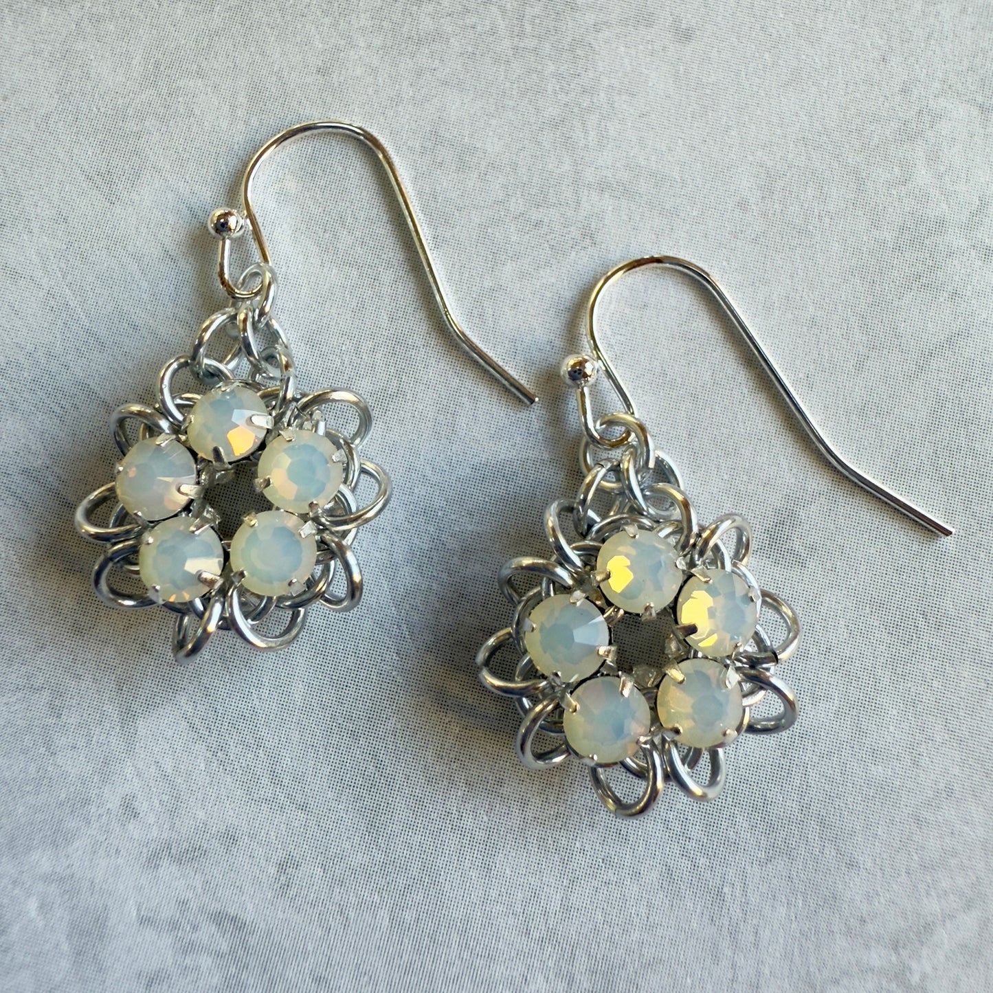 Rose Montee Starburst Earrings Mini Kit with Video Class - choose birthstone color