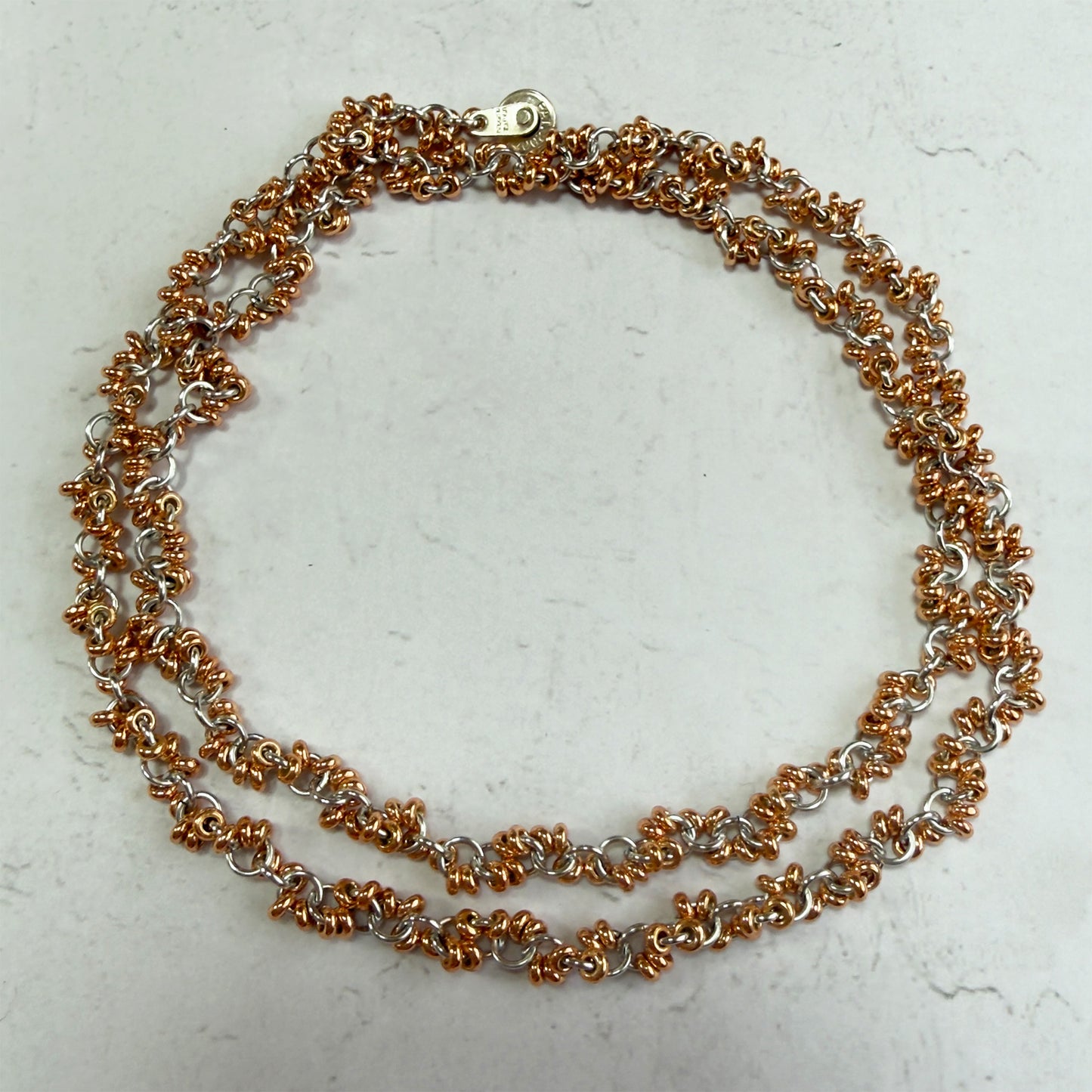 Simple Beaded Spiral Chain Mini Kit with Video Class - Silver & Rose Gold