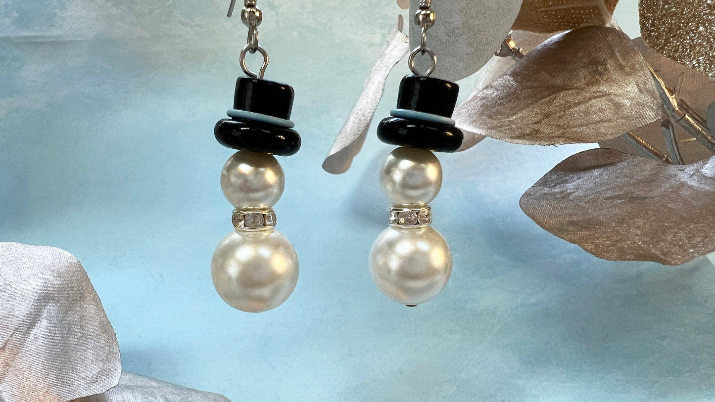 Snowman Pearl Earrings Kit with FREE Video