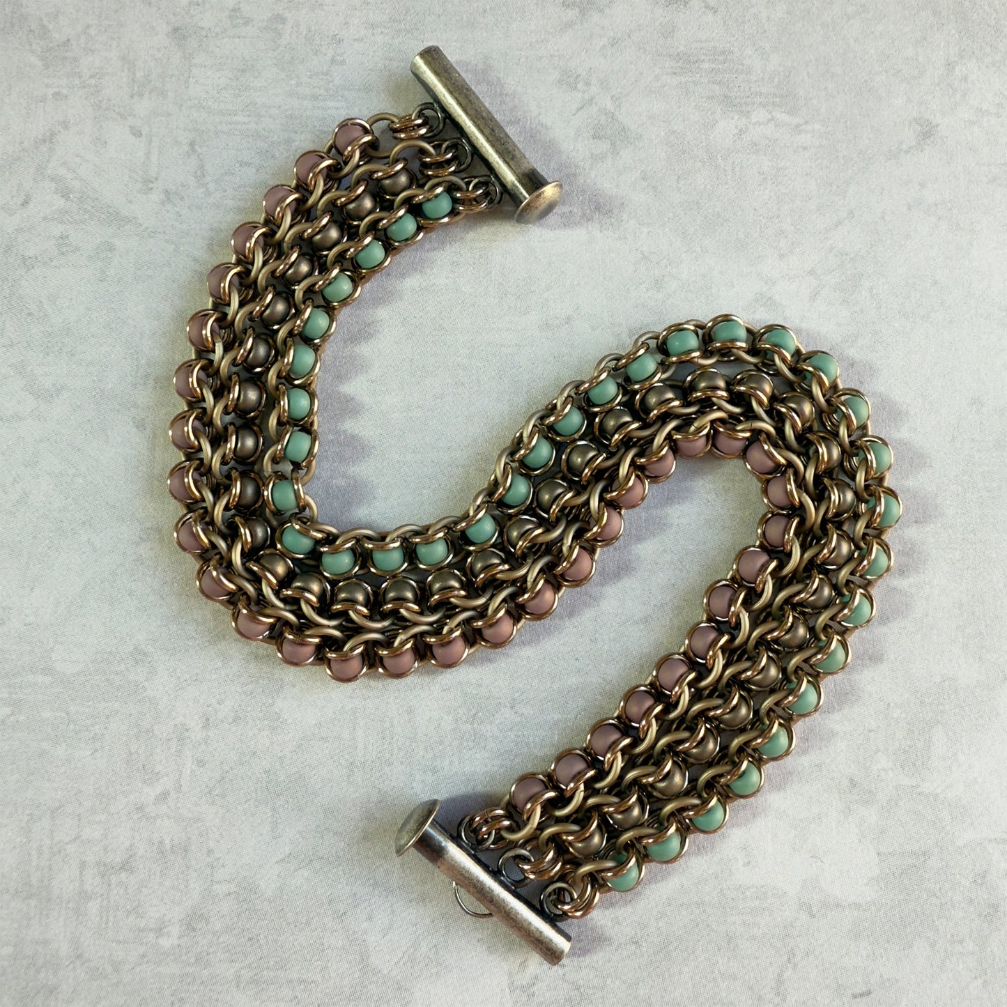 Stuck Up Bead Trio Bracelet Kit with Video Class - Champagne with Matte Bead Trio