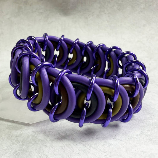 Vertebrae Stretch Bracelet Kit with Free Video Class - Purple, Olive, Chocolate, Navy & Grape
