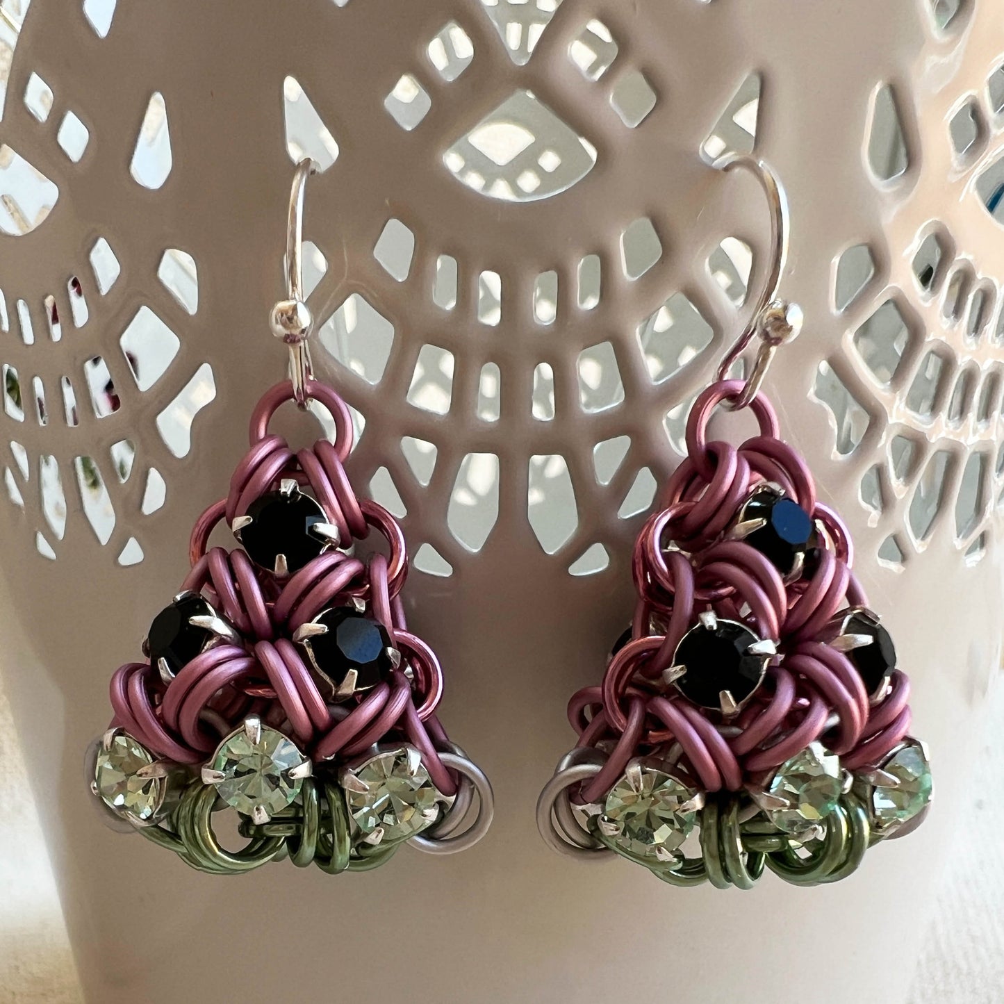 Frosted Watermelon Rhinestone Bracelet & Earrings PDF Tutorial & Video Class -no physical items