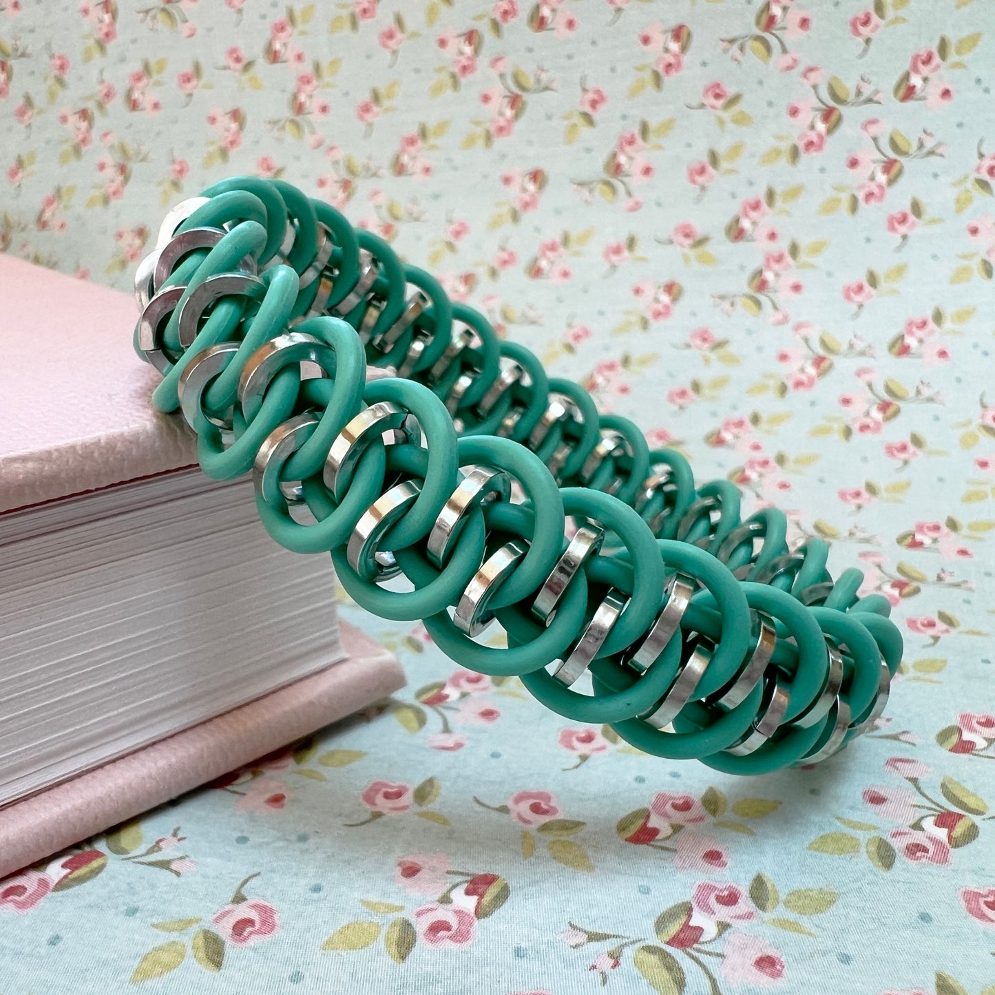 Shenanigans Stretch Bracelet with Square Rings Kit with Free Video - Aqua Sea Foam