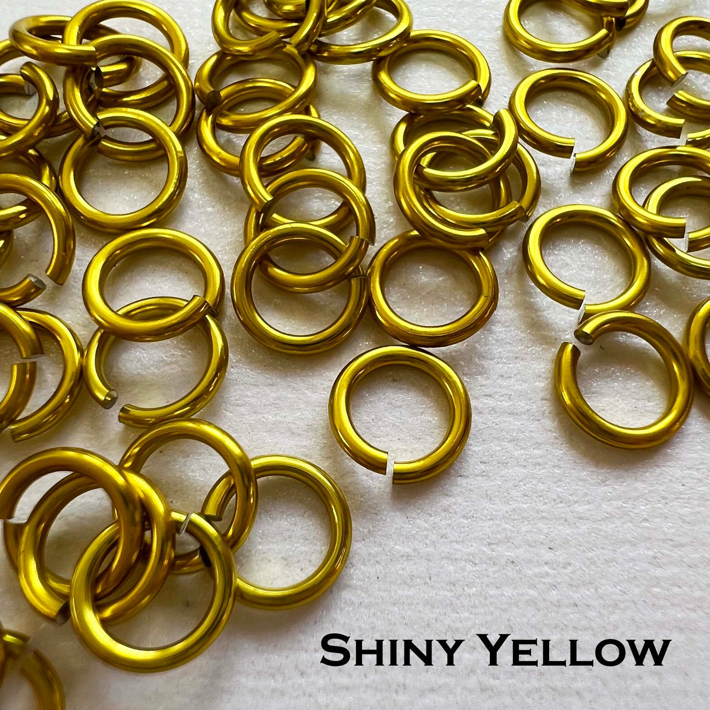 18g 5/32" Jump Rings Shiny (SWG) ID: 4.1mm - Choose color & quantity