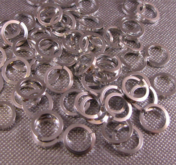 SQUARE 18g 1/4" Jump Rings - Choose color & quantity