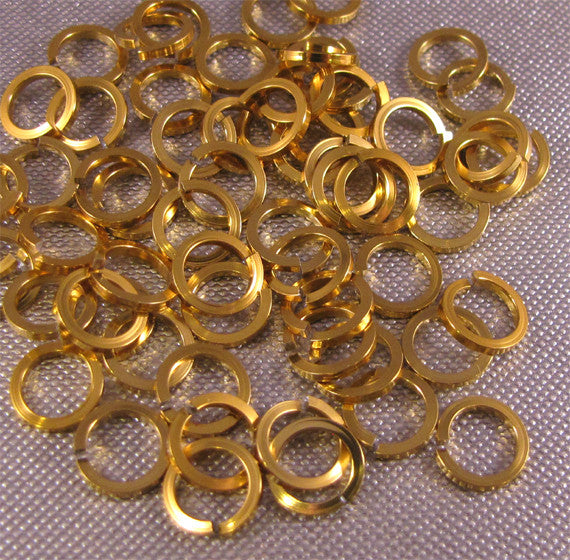 SQUARE 18g 1/4" Jump Rings - Choose color & quantity