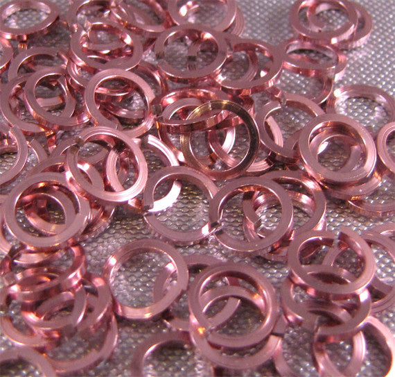 SQUARE 18g 1/4" Jump Rings - Choose color & quantity