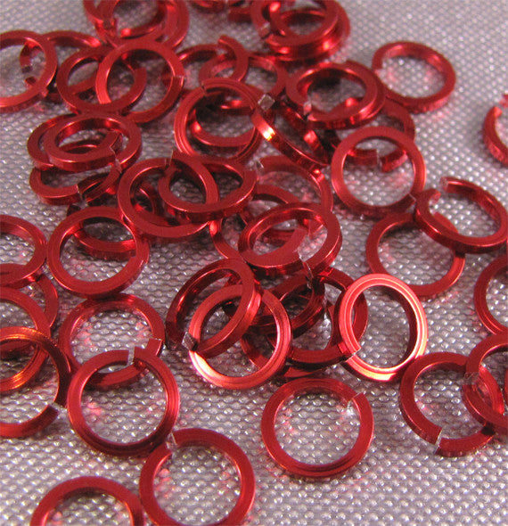 SQUARE 18g 1/4" Jump Rings - Choose color & quantity