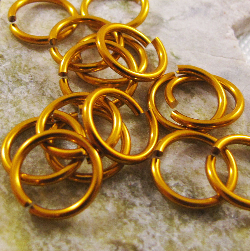 16g 3/8" Jump Rings (SWG) ID: 10mm - choose color