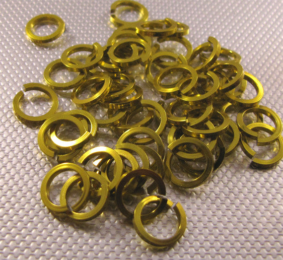 SQUARE 18g 1/4" Jump Rings - Choose color & quantity