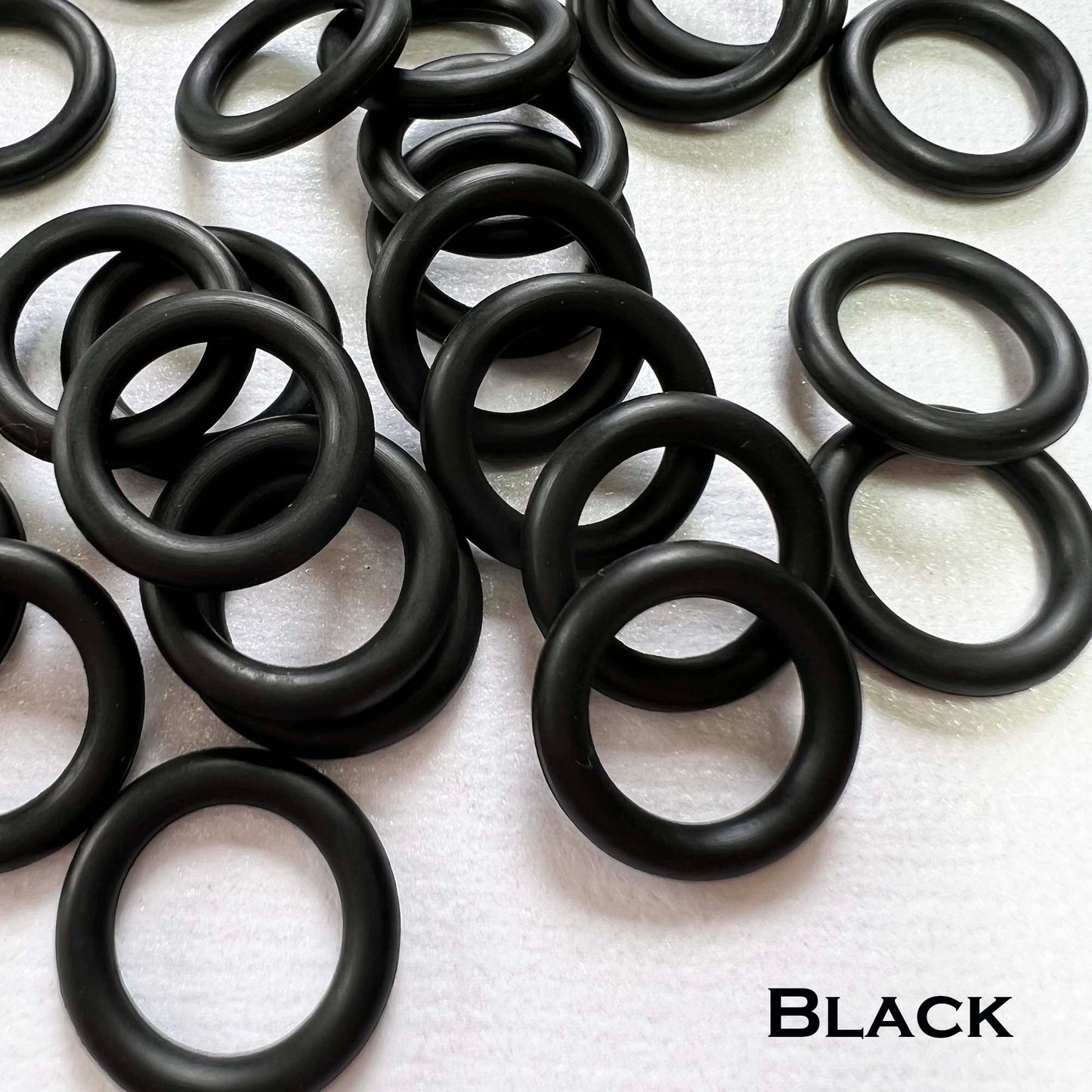 15mm Rubber O-Rings (ID: 10mm) - choose color & quantity