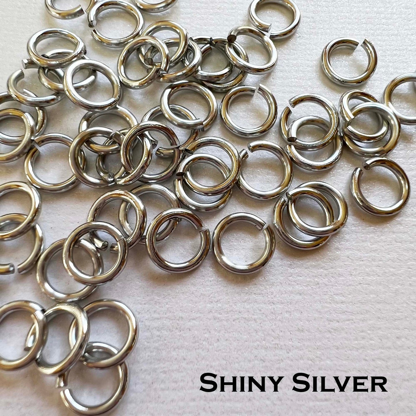 18g 5/32" Jump Rings Shiny (SWG) ID: 4.1mm - Choose color & quantity