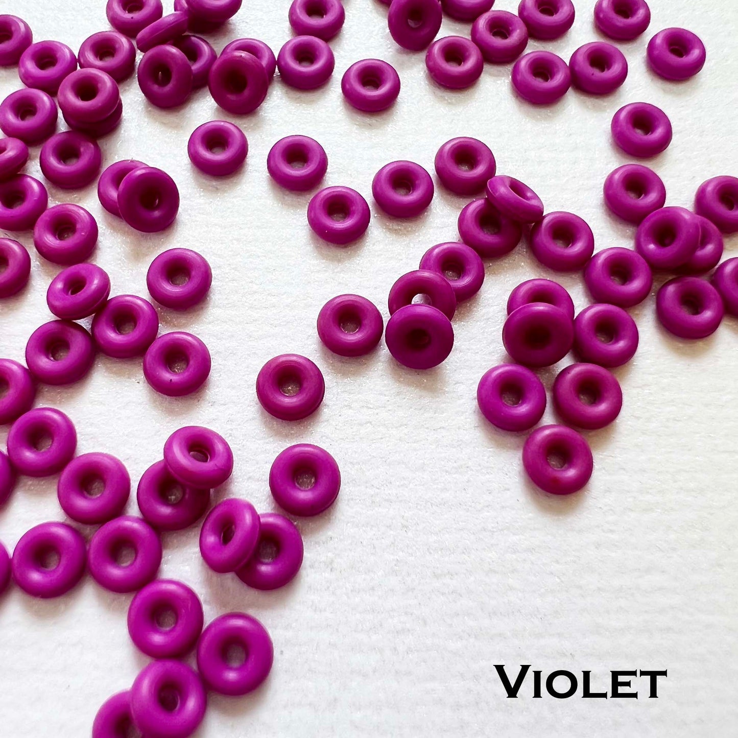 3mm Rubber O-Rings (ID: 1.1mm) - choose color